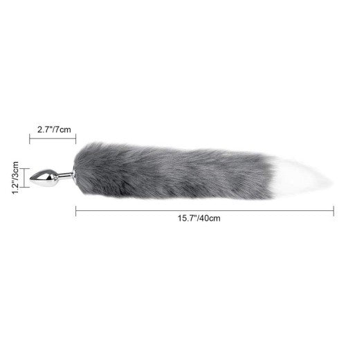 Stainless Steel Head Premium Smooth Fox Tail