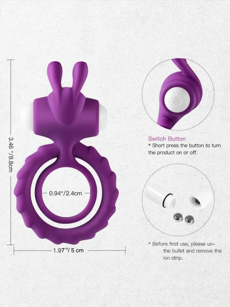 Soft Rabbit Vibrating Cock Ring