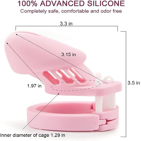 Pink Chastity Cock Cage