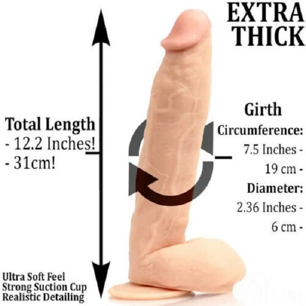 12.5 Inch Big Thick Realistic Dildo