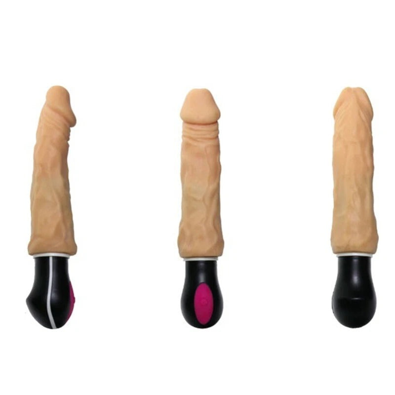 Auto Heating Vibrating Realistic Automatic Up Down Dildo