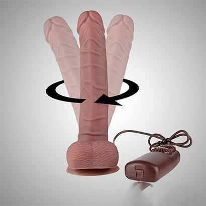 Dual Motor Rotating Head Remote Multispeed Vibrating Dildo