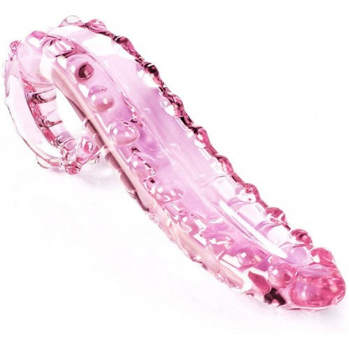 Crystal Tongue Design Glass Dildo