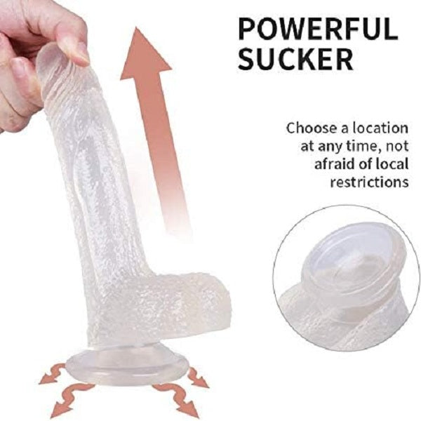 Ice Transparent 10 Inches Big Realistic Dildo