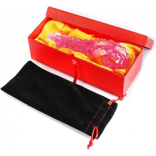 Crystal Tongue Design Glass Dildo