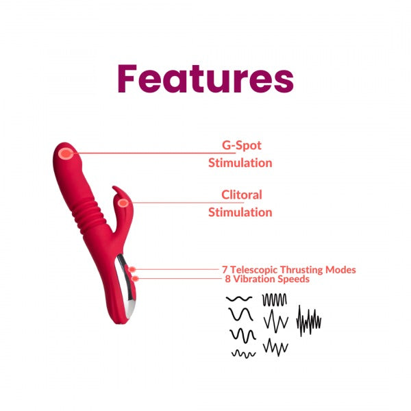 12 Vibration Pattern Strech Up & Down Luxury Vibrator