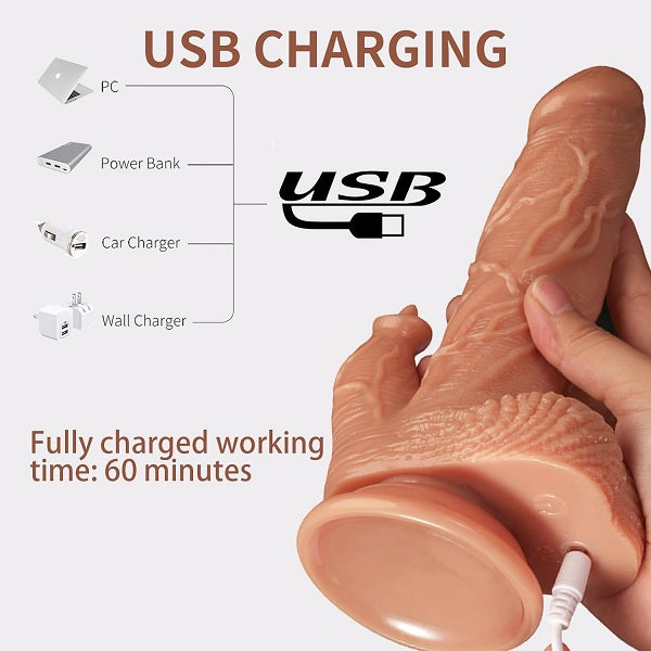 Joyman Wireless Remote Up-Down Heating Vibrating Dildo
