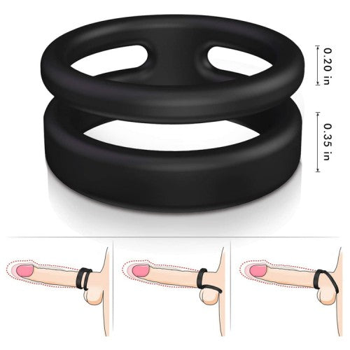 Dual Silicone Penis Ring For Longer Erection