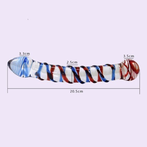 Double Ended Beaded Glass Dildo
