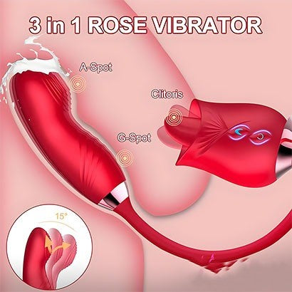3 In 1 Rose Clitoris Vibrator
