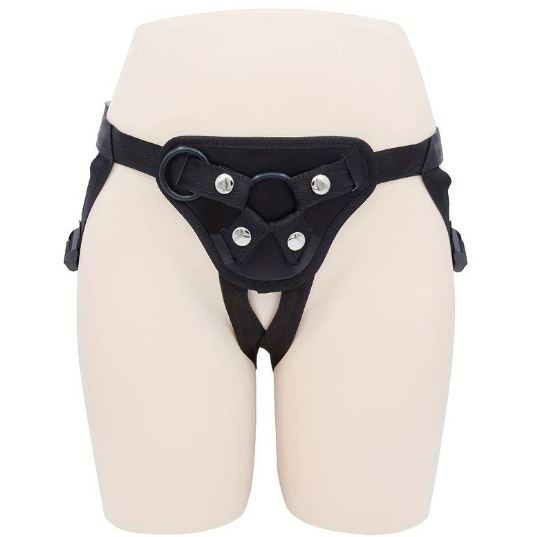 Harness Fit Black Strap on Dildo Belt