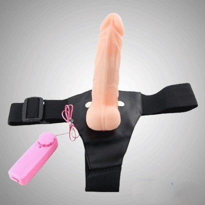 Harness Remote Vibrating Solid Strap on Dildo