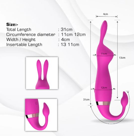 Emma Double Motor 36 Pattern Multispeed Rabbit Vibrator