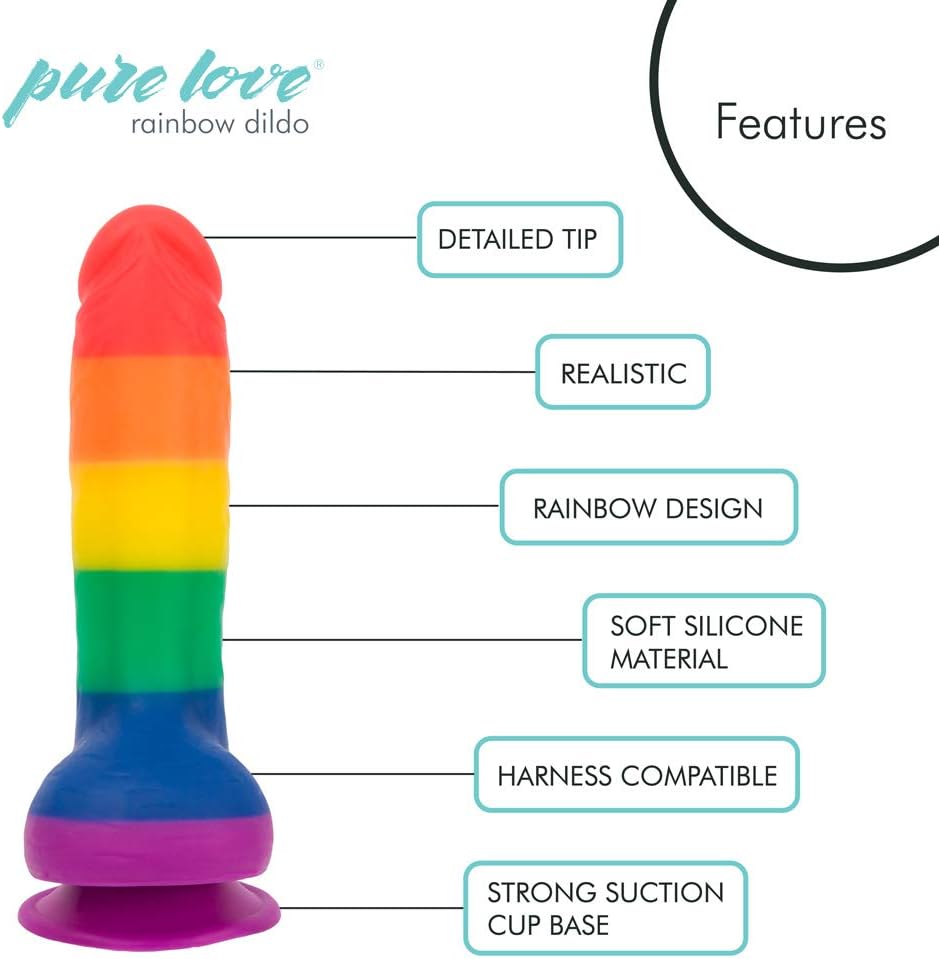 Purelove Rainbow Realistic Dildo