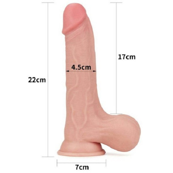 Sliding Skin Dual Layer 8.5 Inch Dildo