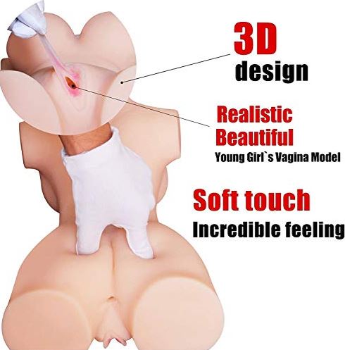 3D Hot Half Body Silicone Love Doll