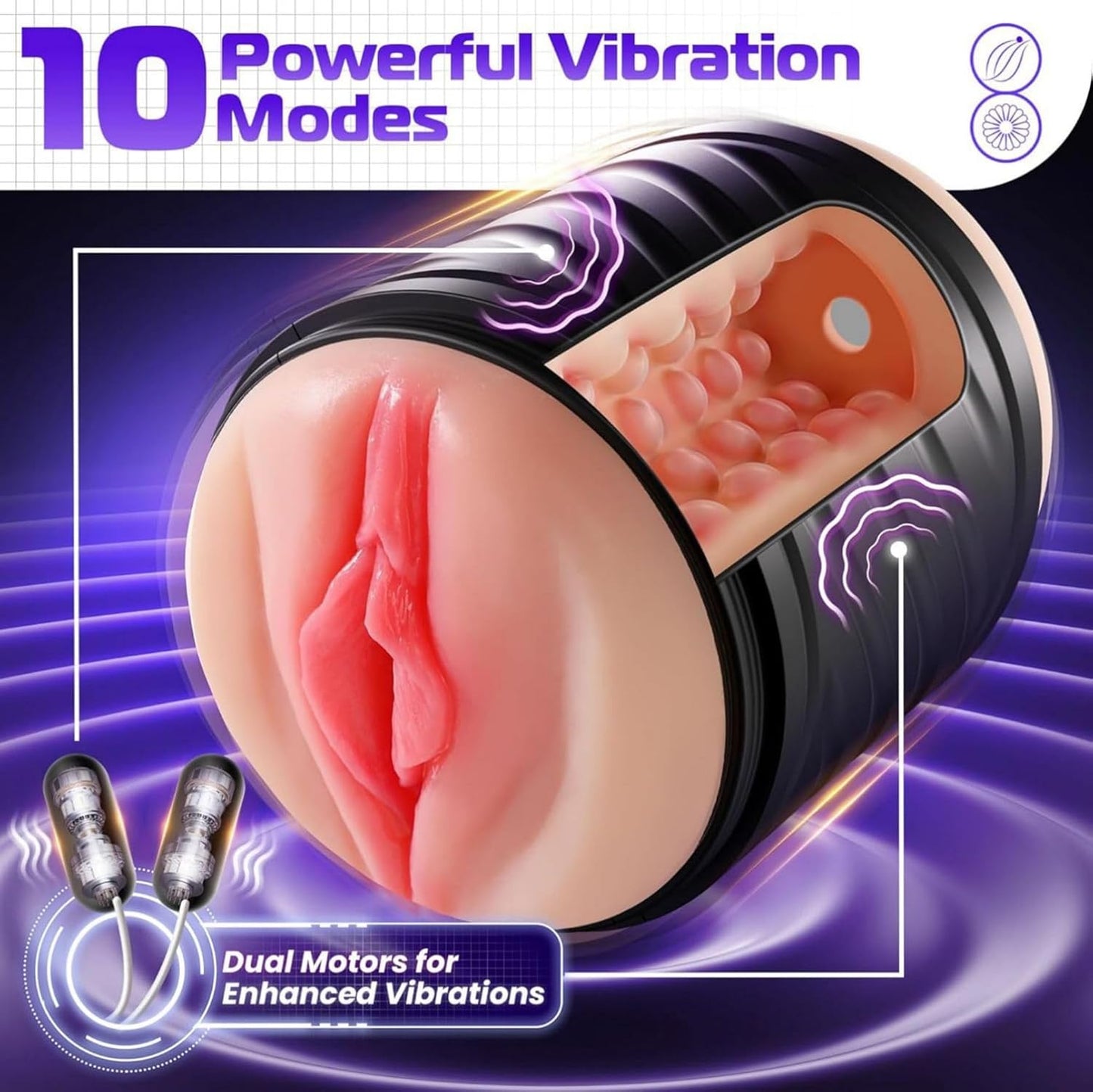 Dual Vibrating Smart Masturbator