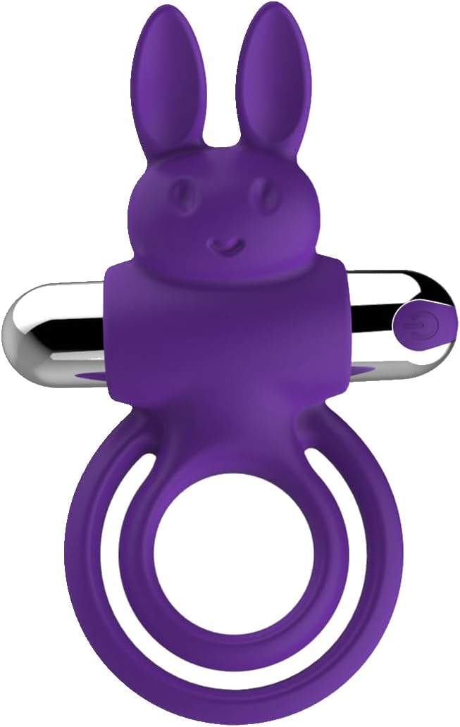 Rechargeable Rabbit 10 Mode Vibrating Cock Ring