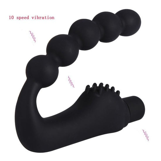 Vibrating Silicone Curved Stimulating Prostate Massager