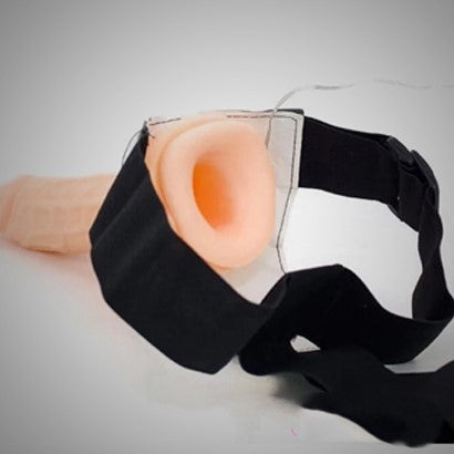 Remote Vibrating Skin Hollow Strap On Dildo