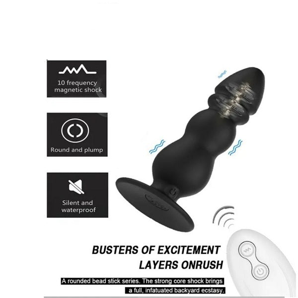 10 Speed Shock Remote Anal Plug