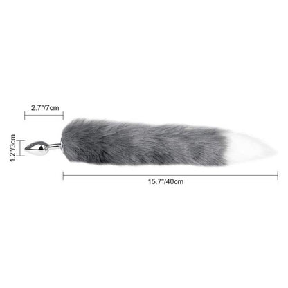 Stainless Steel Head Premium Smooth Fox Tail