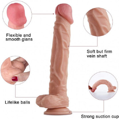 Pink Head 10 Inch Big Realistic Dildo