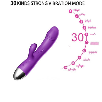 30 Frequency Pattern Vibration USB Rechargeable Rabbit Vibrator