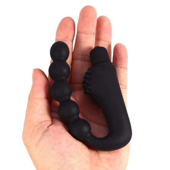 Vibrating Silicone Curved Stimulating Prostate Massager