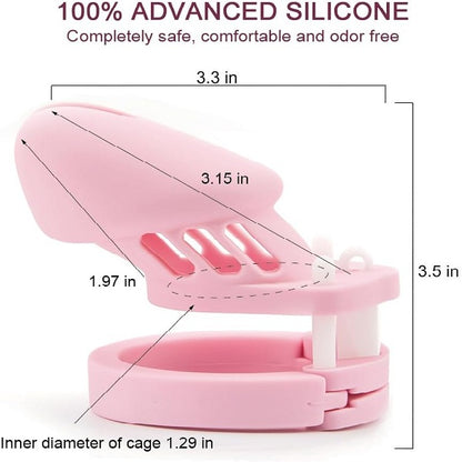 Pink Chastity Cock Cage