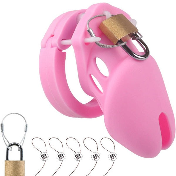 Pink Chastity Cock Cage