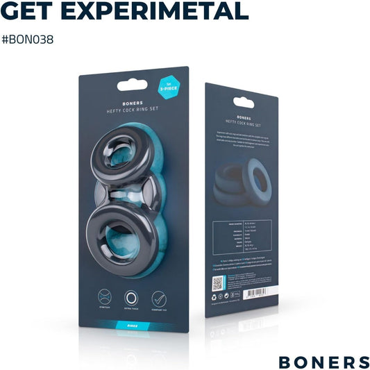 Boners Large 3-Pieces Cock Ring Set