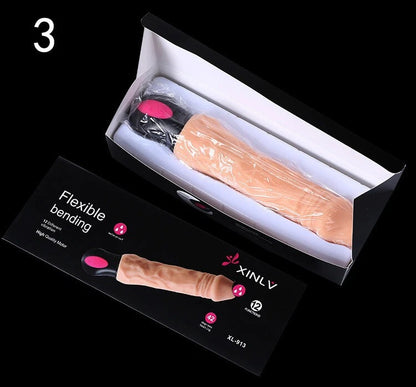 Auto Heating Vibrating Realistic Automatic Up Down Dildo