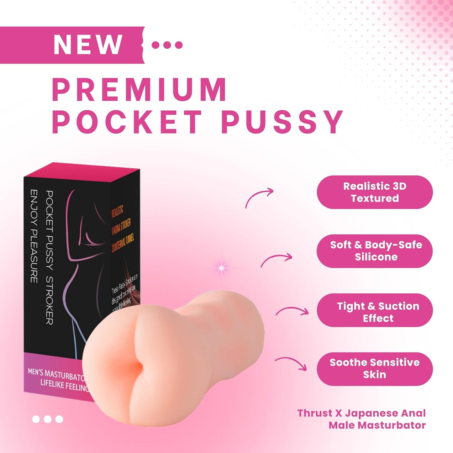 3D Anal Stroker Premium Pocket Masturbator