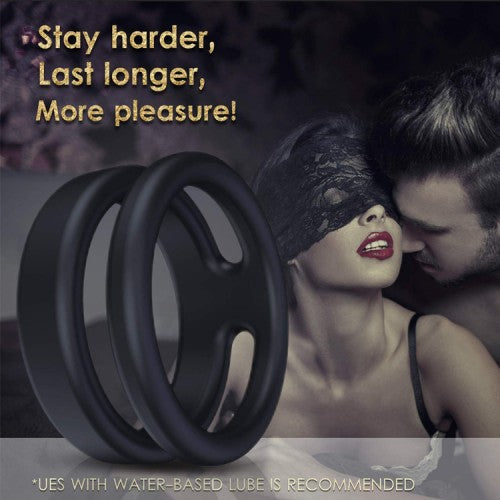 Dual Silicone Penis Ring For Longer Erection