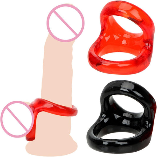 2 Elastic Stretchable Time-Delay Cock Ring