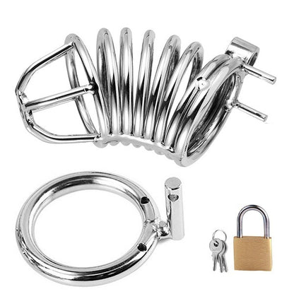 Stainless Steel Spring Design Chastity Device