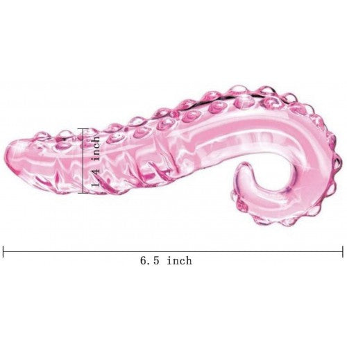 Crystal Tongue Design Glass Dildo
