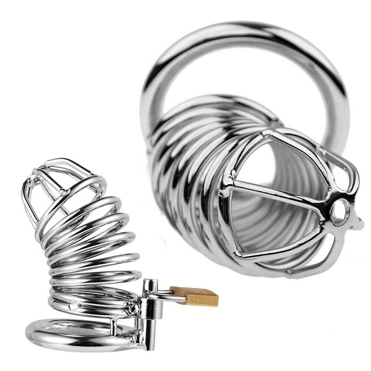 Stainless Steel Spring Design Chastity Device
