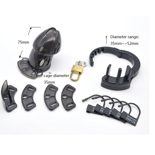 CB6000 Adjustable Black Chastity Device