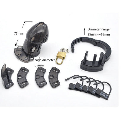 CB6000 Adjustable Black Chastity Device