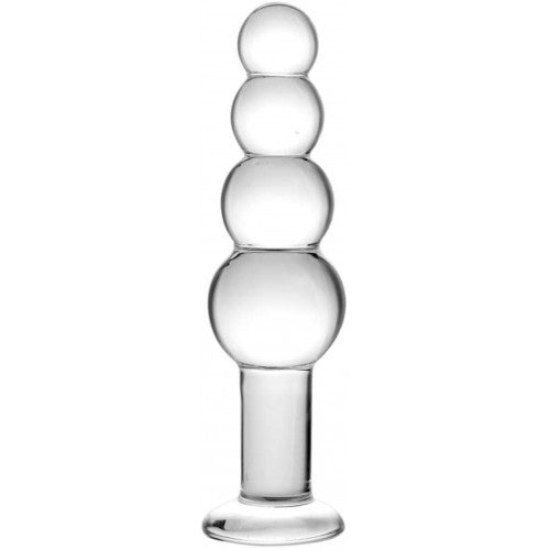 Clear Anal Beads Glass Dildo