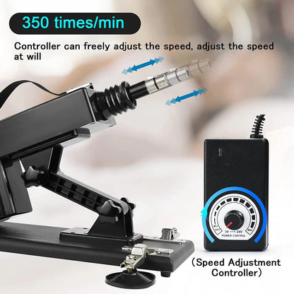 Multi Attachment Adjustable Thrusting Sex Machine