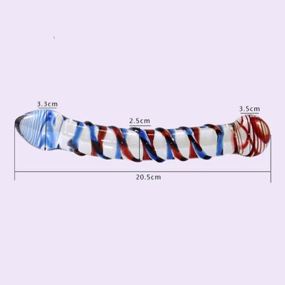 Double Ended Beaded Glass Dildo