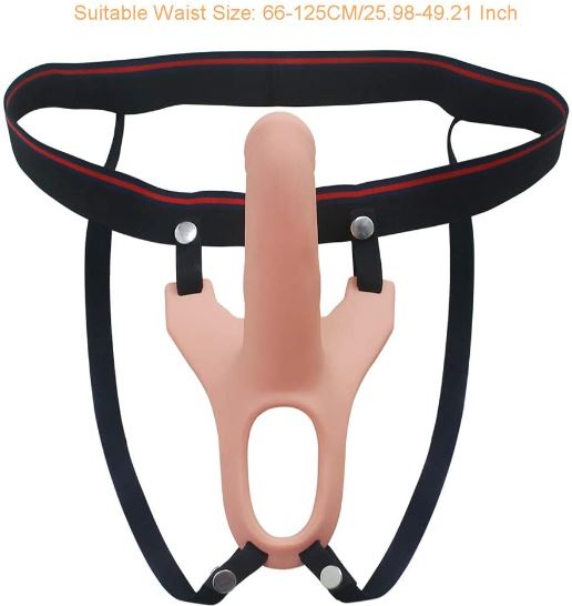 Adjustable Elastic Hollow Strap on Dildo