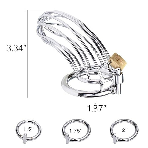 Premium Metal Steel Chastity Device