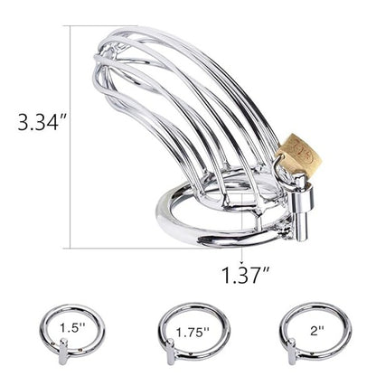 Premium Metal Steel Chastity Device