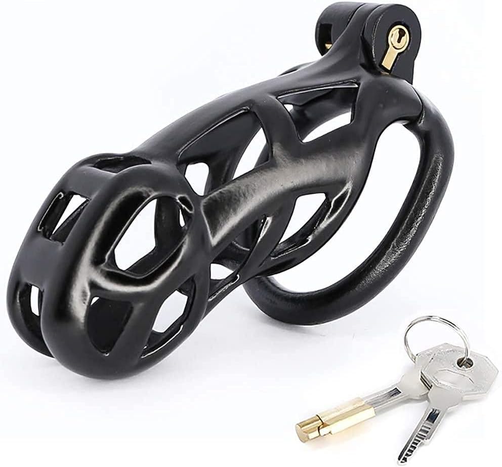 Premium Black Metal Chastity Device