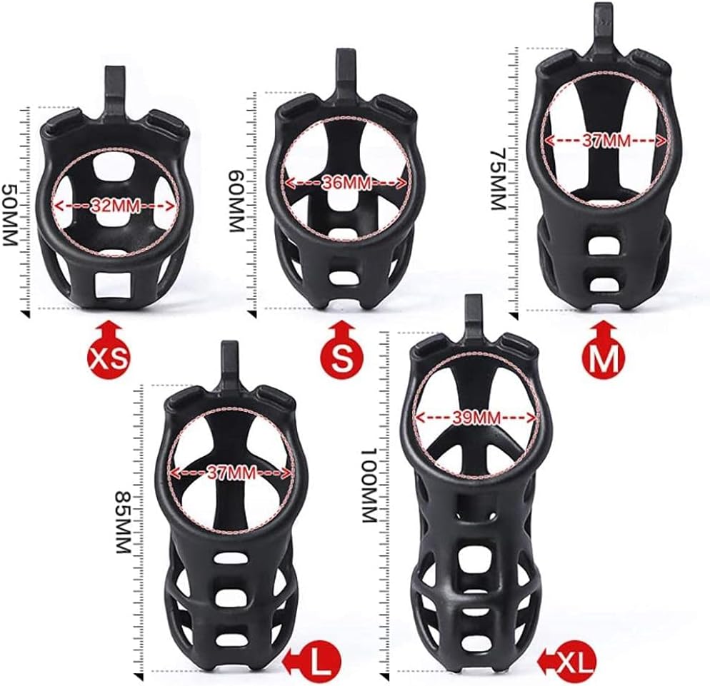Premium Black Metal Chastity Device