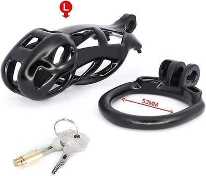 Premium Black Metal Chastity Device